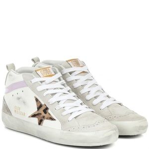 Golden Goose Mid Star leather and suede sneakers